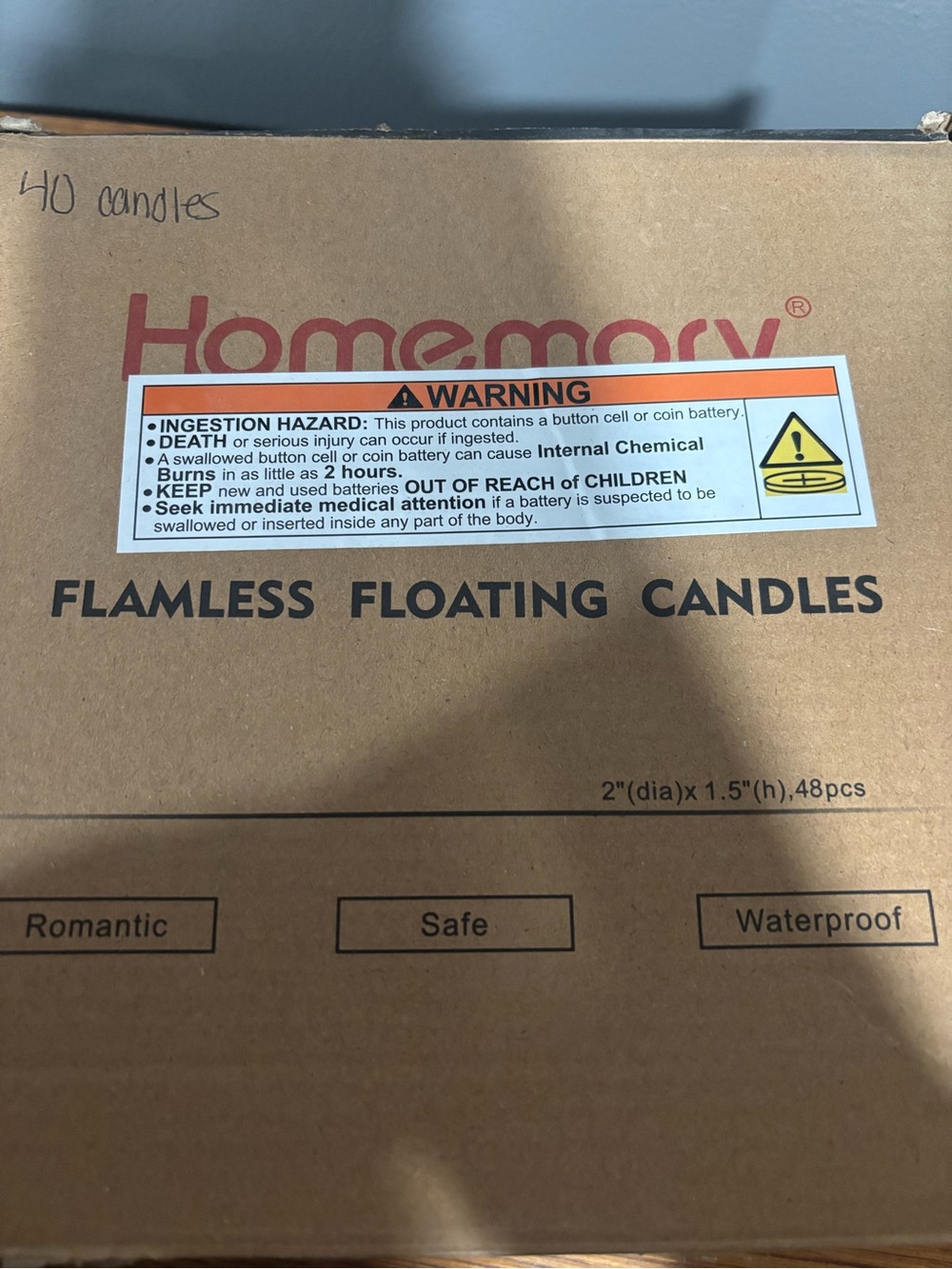 Flameless Floating Candles - White (40 pcs)